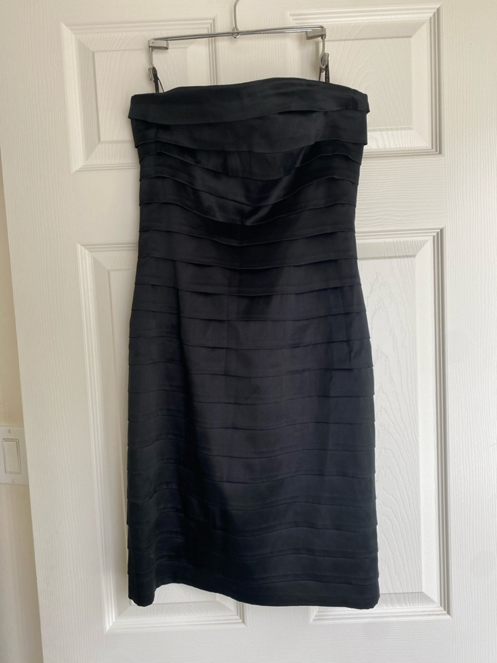 Bebe Silk Classic Strapless Black Cocktail Dress S